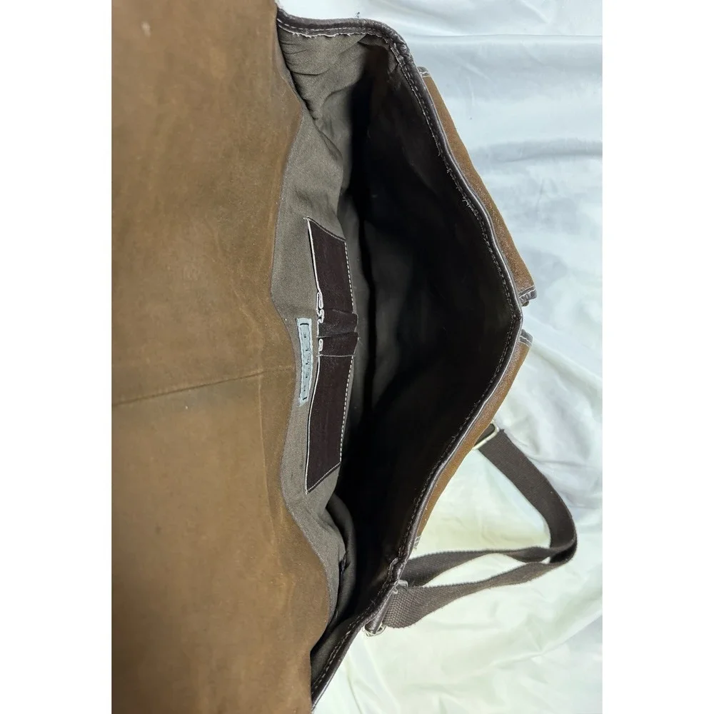 Wilsons Leather Pelle Studio Italian Leather Executive Messenger Bag Briefcase